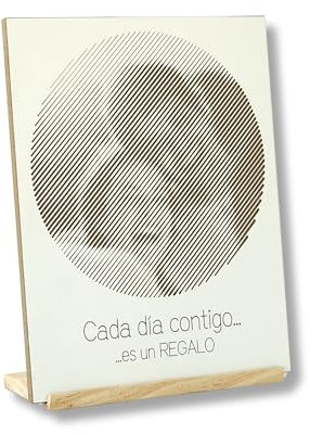 Eleku - Cuadro Personalizado con tu Foto | Tallado en Madera con tu Frase | Regalo Original Día del Padre, Día de la Madre, Aniversario Parejas, Cumpleaños, Boda | Ideal para Familia y Amigos