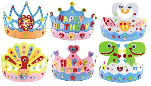 DOITOOL 6stücke Teiliges Krone Aus Filz Für Kindergeburtstage Kreative Headdresses Und Mehr Für Partys Und Fotosessions