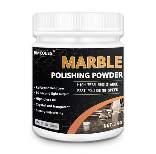 Polvo para Pulir Mármol,Polvo Limpiador para Piedra,Limpiador para Pulir Uso Diario | Adecuado para Todo Tipo de Pulido de Piedra - Tratamiento de Pulido de Mármol para Restaurar el Brillo (1kg)