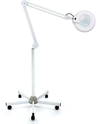 KAPIPALA 22WKosmetik Lupenleuchte, Beauty Salon Lupenlampe, Einstellbare Helligkeitsstufen Lupenleuchte, für Kosmetikerinnen, Stickerinnen, Lernbeleuchtung, Nageltechnikerinnen