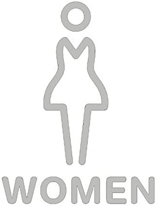 Badezimmerschild für Männer und Frauen, selbstklebendes Acryl-Toilettenschild, Badezimmer-Unisex-WC-Türschild, Toilettenschild (Mann + Frau 20 x 14 cm) (Toilette 20 x 14 cm) (Frauen 20 x 14 cm)