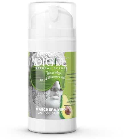 Digue® | Krämig ansiktsmask mot rynkor, lugnande och antioxidant, organisk Superfood 100 ml för torr hud, känslig och mogen hud med Avokado, marsfikon, Aloe Vera och sheasmör