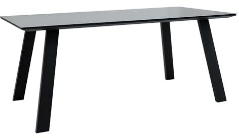 OUTLIV. Gartentisch Burnie aus Aluminium, Kratzfeste Glasplatte in Keramik-Optik, anthrazit - 180x90 cm