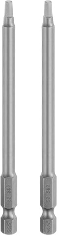 sourcing map 2pcs Square Screwdriver Bit SQ2 1/4 Hex Shank 100mm/4 Length Magnetic 4 Point Hex Bits S2 Steel Industrial Grade Electric Screw Driver Bit 6mm Rod