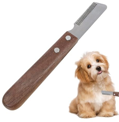 Hundekamm, schwimmender Haarkamm für Hunde | Fellpflegekamm für Haustiere mit Holzgriff - Edelstahl-Hundeentfernungswerkzeug, Haustier-Enthaarungsbürste, Hundekämme für die Fellpflege Hunde