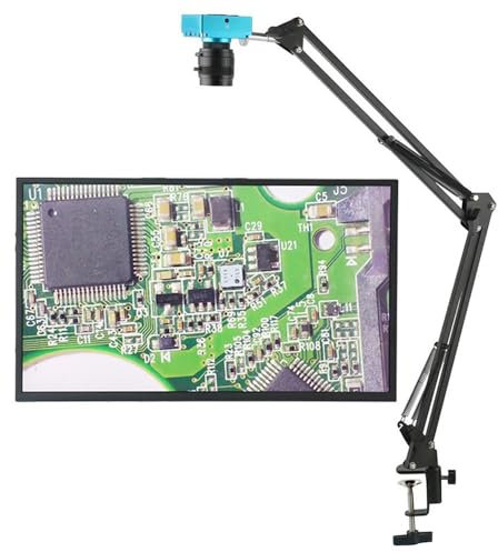 Mikroskop 4K 2K 48MP 1080P HDMI Digitale Industrie-Videomikroskopkamera + großes Sichtfeld, 35-mm-Objektiv mit festem Fokus, hoher Arbeitsabstand(37cm stand)