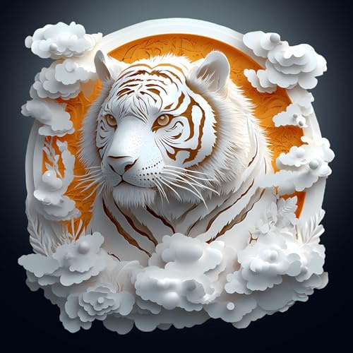 KaayeeWood Holzpuzzle Erwachsene,100 Teile 3D Vision Effekt Papiertiger Holz Puzzle,Einzigartige Wooden Puzzle Mit Box Aus Holz Geburtstagsgeschenk für Erwachsene und Kinder