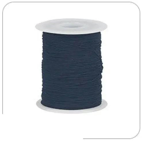 Hilo elástico ultrafino de 0,3,0 mm, hilo inferior para máquina de coser de elastano ultrafino, banda de goma fina redonda elástica, azul marino, 30 mm