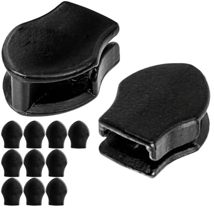 Schieber für Bettwäsche Reißverschluss, 12 Stück, in Schwarz, aus Metall, Größe 5, für 4,5 mm Breite Nylon Spirale, für Bettbezug, Kopfkissenbezug, Ersatz Zipper Reissverschluss, Reparatur Bett Wäsche