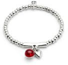 Uno de 50 Armband aus Perlen, plattiert mit Sterlingsilber