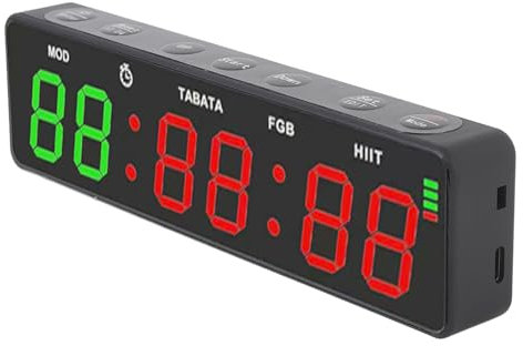 Fabater Petite Horloge de Minuterie de Gym Portable, Aimant Fort, Minuteur D'intervalle D'entraînement, Chronomètre, Affichage Numérique, Horloge D'entraînement pour la Boxe HIIT Fitness