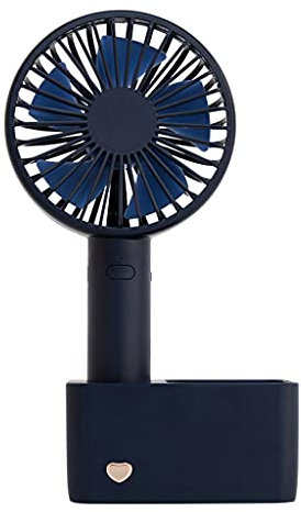 Ventilador portátil USB de mano para escritorio, ventilador portátil para casa, oficina, coche, viajes al aire libre, 3 velocidades, azul y blanco