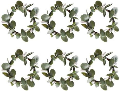 6 Stück Serviettenringe, Handgewebte Blätter Serviettenringe, Wiederverwendbar für Familientreffen, Weihnachten, Erntedankfest, Picknick, Party, Hotel, Dekoration