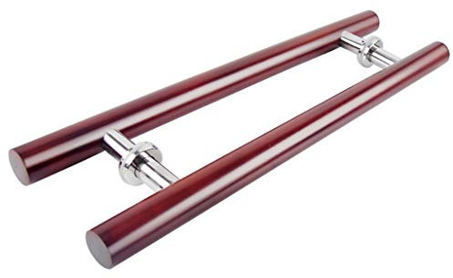 ACRaBoss Solid Wood Commercial Sauna Glass Door Push-Pull Handle/Home Sliding Wooden Barn Door Handle/Red/1200X800Mm
