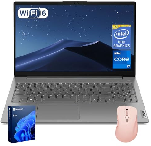 Lenovo V15 Business Laptop | 15,6 FHD antiriflesso | Intel Core i7-13620H | 40GB RAM | 2TB SSD | HDMI | Tastiera numerica | Webcam | Wi-Fi 6 | Windows 11 Pro | Bundle con Thunderobot Wireless Mouse