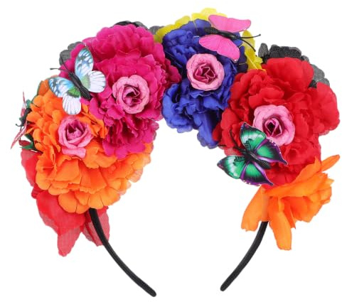 Fascia per Chioma Fiori, Copricapo Elegante in Plastica | Corona Floreale Semplice e Delicata, per Sposa e Donne, Adatta a Spettacoli e Matrimoni