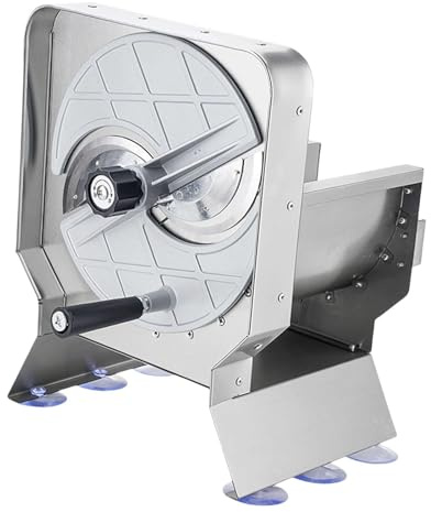rockible Affettatrice per Verdure Commerciale Manuale con Spessore Regolabile, Macchina per taare Alimenti Professionale per, 4r