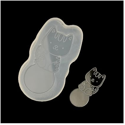 Shopping Trolley Token Cute Cat Silicone Mould - Handmade Casting Mould for Epoxy & UV Resin | 50 Cent, 1€ Coin Format | Resin Mould by ChooseYours11