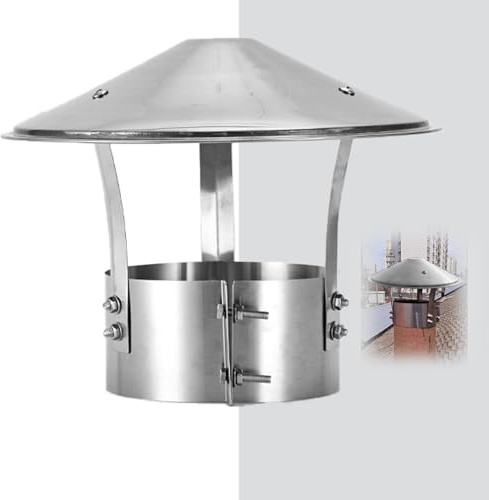 Comignolo in Acciaio Inox 201, Cappello Per Camino Conico Cappa, Cappa per camino A Cono Copertura, Comignolo Antipioggia Terminale Canna Fumaria(150mm(6in))