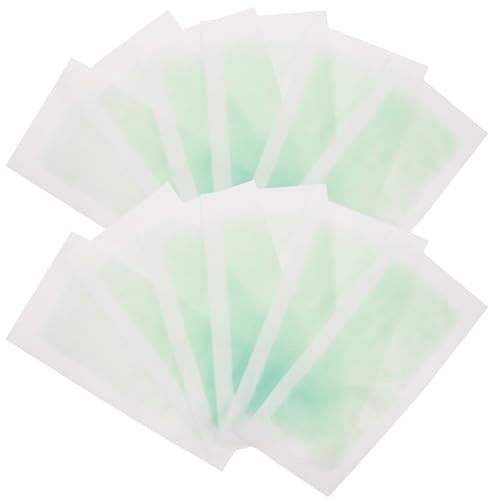 CIYODO 30 Stück Flexible Vlies Wachsstreifen zur Gesichtshaarentfernung für Frauen Einweg Design aus Vliesmaterial in Hellgrün für Empfindliche Haut