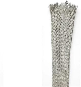 1/5M kopparflätad hylsa - Expanderbar förtennad metallmantel for signalkabel, 2-28 mm, EMI-skärmning(Silver,4mmx1m)