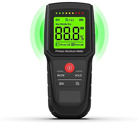 Misuratore di umidità, Misuratore Di Umidità Del Legno Igrometro Digitale LCD Senza Puntale M80 / Per Rilevatore Legname Per Pareti Edifici In Cemento,per carta da legna da ardere