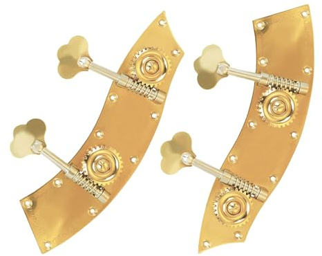 MAGICLULU Piroli per Contrabbasso in Metallo Dorato, Set da 2 Pezzi, Pioli di Accordatura Resistenti e Leggeri per Riparazione Corde, Accessori Musicali per Contrabbasso Orchestrale, Facili