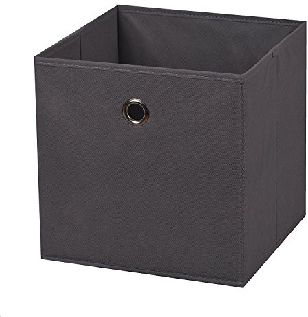 3 Stück Faltbox Dunkelgrau 28 x 28 x 28 cm Aufbewahrungsbox faltbar