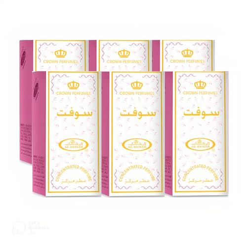 Packung 6 Moschus Parfüm Al Rehab Soft 6ml 100% Öl