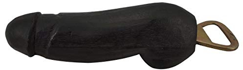 Ciffre 20cm Holz Penis Bier Flaschenöffner Phallus Holzpenis Geschenk Party Schwarz Dunkel