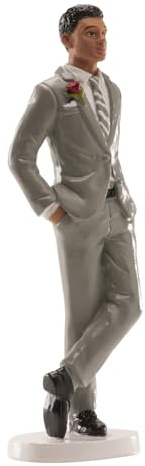 dekora - Brautpaar Figuren für torte - Hochzeitstorte Deko aus Resin 16 cm – Hochzeitspaar Figuren für Torte – Originelles und Detailreiches Design – Für den Kontakt mit Lebensmitteln geeignet