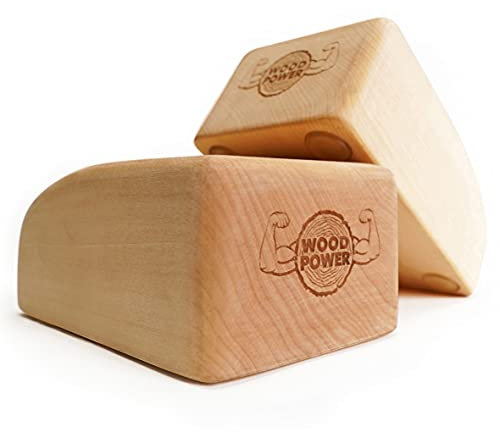 WOODPOWER BalanceBlocks - I Handstand-Klötze & Yoga Block in einem - unterstütze Deine Handgelenke bei Bodyweight-Training, Gymnastics, Akrobatik, Yoga und mehr (2 Stück) (BalanceBlock Comfort)