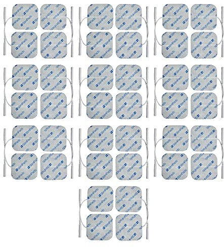StimPads TENS und EMS Elektroden Pads - Maxi-Pack (40st.) von 4X4cm mit 2mm Universal Pin - Anschluss-Zuverlässig und qualitativ hochwertige Klebelektroden -Zertifiziertes Medizinprodukt von Motron NV