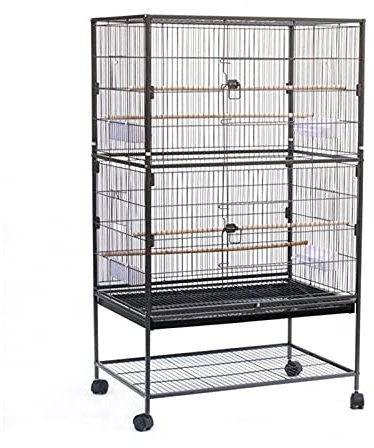 Flugkäfig Großer Vogelkäfig Zuchtkäfig Zuchtkäfig Papageienkäfig Voliere Kanarienvogel mit Rädern Vogelkäfig