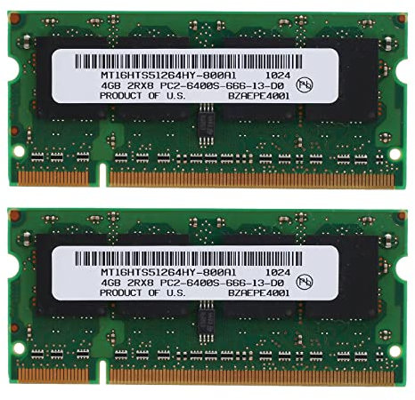 BRIUERG 2 unidades DDR2 4 GB RAM 800 MHz PC2 6400 SODIMM 2RX8 200 pines para memoria portátil AMD