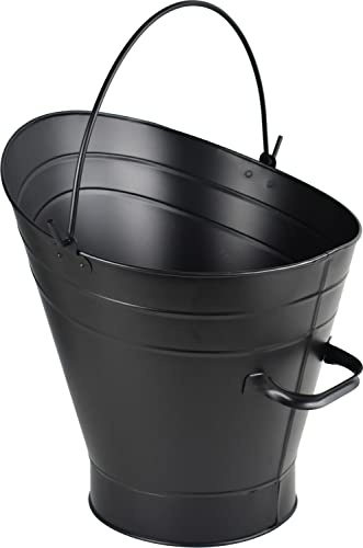 Sterling Ventures Galvanised Metal Log Holder, Black, Firewood Storage Rack, Indoor & Outdoor Firewood Storage