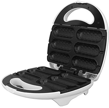 750W Waffle Corn Dog Maker, Electric Nonstick Hot Dog Presser Maker Waffle Stick Maker, Hot Dog Cheese Stick Press Iron, 6 Mini Corn Dogs At Once (UK Plug 220‑240V 280W)