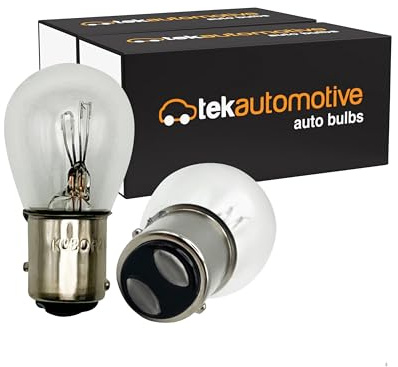 Tek Automotive 384 P21/5W Brake Tail Motorcycle Headlamp Light Bulbs 6V 21/5W BAY15D - Twin Pack