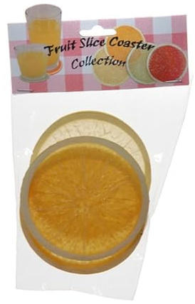 artplants.de Deko Obst Zitronenscheiben ANDOU, 4 Stück, gelb, Ø7cm | Kunststoff Obst