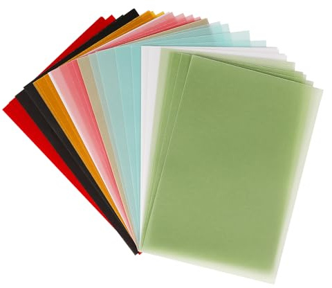 Operitacx 50 Sheet Colored Vellum Paper, Transparent Tracing Paper for Drawing, Translucent Printable Glassine Transfer for Artwork Clear Carbon 5.9 X 3.9inch