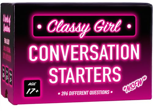 Classy Girl Girls Night Conversation Starter Cards - 396 Fun & Spicy Questions for Bachelorette, Bridal, Birthday, Ladies & Sorority Parties - Party Game for Adults - Ages 17+