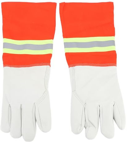 Heat Resistance Escue Rescue Gloves, 1 Pair Breathable Firefighter Gloves Extended Cuff Waterproof for Cooking