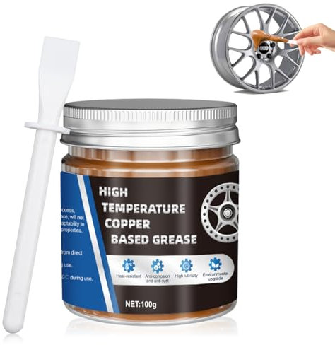 ALLONY Copper Slip Grease, 100g Brake Grease, Silicone Car Grease, Copper Grease, Bearing Grease, Suitable for Bolts, Brake Pads, Valves, Gears, Ships, Ceramic