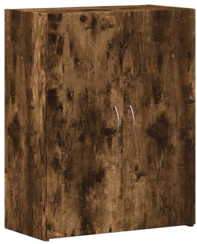 vidaXL Armoire de classement chêne fumé Bois d'ingénierie, Armoire à dossiers, unité de Rangement, Armoire de Rangement de Bureau