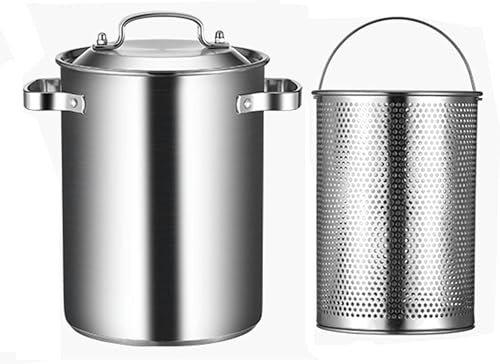 BTURYT 4 -Liter -Spargel -Topf, Pasta -Spargel -Verdampfer, French Frying Pot, 304 Edelstahl -Paste Küche Mit Wohnkorb Und Heimat, Küche, Restaurant