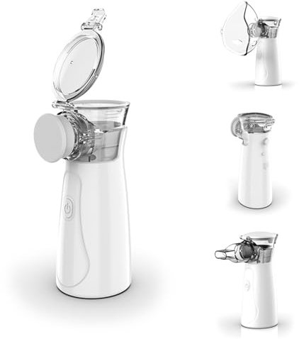 Nebulisateur Inhalateur pour Adultes et Enfants, Alimenté Par Batterie/USB, Facile à Utiliser et Propre, Silencieux, Traitement Efficace des Maladies Respiratoires pour La Maison et Les Voyages