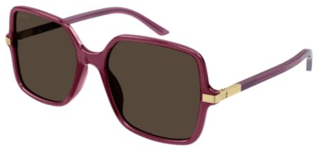 Gucci Gg1449s Occhiali da Sole, Borgogna-Borgogna-Marrone, 55 Donna