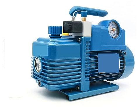 YQVEOT Pompa a Vuoto 2L Pompa for Vuoto V-i140SV Nuovo Refrigerante R410A Aria Condizionata Riparazione Fibra Modello 2Pa 250W 7.2m3/H con Elettrovalvola per Automobili, condizionatori d'Aria