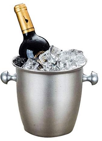 ZFLHIOR Eiskübel, Exklusiver isolierter Eiskübel - Gut verarbeiteter doppelwandiger Champagnerkübel hält EIS länger gefroren Eiskübel aus Edelstahl