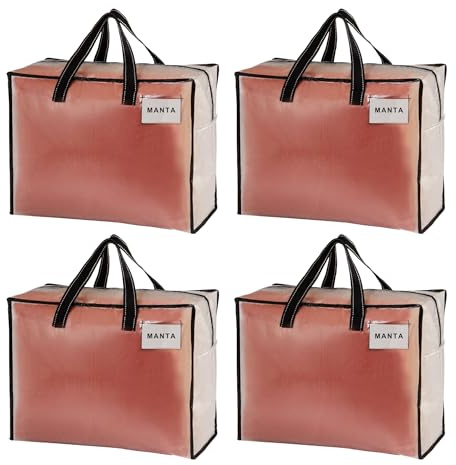 VENO Heavy Duty Moving Bags, Storage Bags, 13 Gallon, Clear, 4 Pack